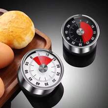 1pc Stainless Steel Mechanical Timer, Multi-Function 60 Minute Kitchen Timer - No Electricity Required, Adjustable Cooking Countdown, Suitable For Home And School Use - Multicolor - View 9