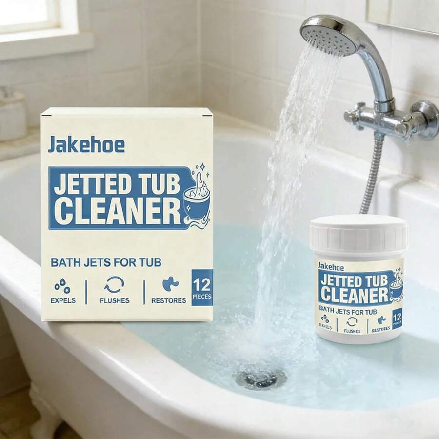 Jetted Tub Cleaner Tablets Cleaner Jacuzzi Cleaning Tablets Deep Cleaning Jet Pipe Cleaner Limescale Remover 12pcs - 1 Pack - View 1