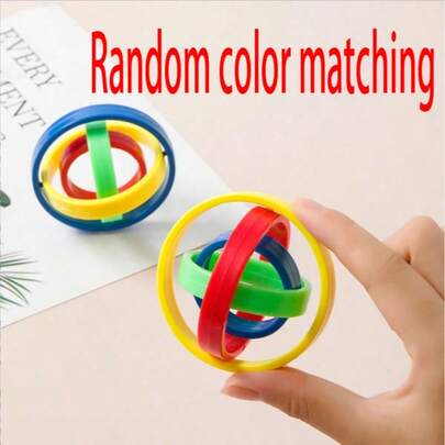 1pc New Random Color Round Plastic Toy, Creative Desktop Boredom Relief Inertial Rotation Finger Spinner Toy, Gift