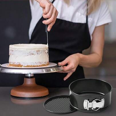 4/6/7/8 Inch Cake Pans Set, Removable Bottom Non-Stick Baking Tins, Easy Baking And Release