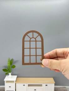 Accesorios de decoración en miniatura para casa de muñecas, ventana con diseño de cúpula clásica europea de tamaño pequeño - Ventana plana con forma de cúpula - Ver 4
