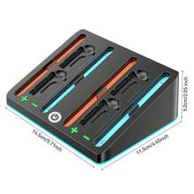 适用于Switch2手柄的4端口充电底座，支持同时为4个手柄充电，包含游戏卡收纳槽、RGB灯光和充电指示灯，专为Switch2手柄设计。 - 查看 8