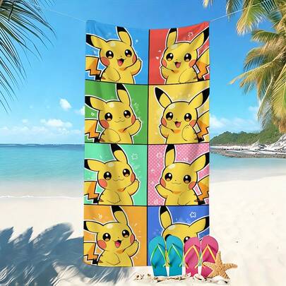 1条可爱沙滩巾：采用超柔软的超细纤维材质，饰以萌趣卡通图案。这款耐用速干的毛巾非常适合在海滩、游泳池或休闲中心使用。防沙防紫外线，轻便舒适，是冲浪、游泳、瑜伽和其他活动的理想之选。