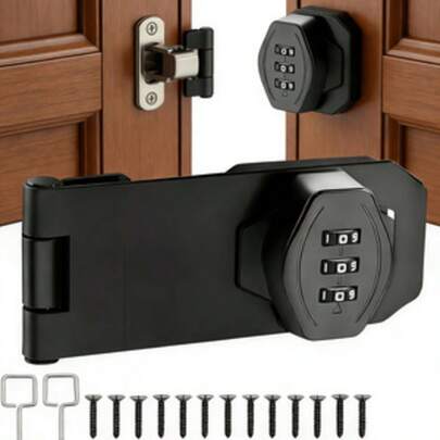 Khóa mật mã cơ học 3 chữ số cho cửa tủ, khóa chốt an ninh 3 inch, khóa kết hợp không cần chìa khóa, thích hợp cho tủ, tủ quần áo, cửa cho thú cưng, hộp thư, ngăn kéo.