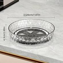 360° Rotating Makeup Organizer Tray, Multi-Functional Desktop Storage Box, Large Capacity Visible Bathroom Shelf, Kitchen Spice Rack, Entryway Fragrance Holder Tray, Bathroom Accessories, Accessory Set, Bathroom Accessory Set, Makeup Display Carousel - View 17
