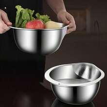 1pc Commercial Grade Stainless Steel Colander Basket - Large 5.5 Quart Heavy Duty Food Strainer Basket, Rust-Resistant, Dishwasher, Suitable For Pasta, Vegetables, Fruits - Home And Restaurant Kitchen Tool, Catering Supplies | Commercial Grade Kitchen Goods | Rust-Proof Material, Pasta Drainer - Multicolor - View 7