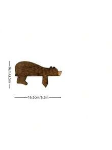 1pc Wooden Forest Theme Decor For Children's Room, Boho Style Wooden Wall Hanging, Sleeping Bear, Forest Theme Decor, Suitable For Classroom, Bedroom, Nursery, Bookshelf, Children's Room Door Decor, Housewarming Gift, Ideal For Birthday, Graduation, Home Decor, Room Decor, Wall Decor - Multicolor - View 5