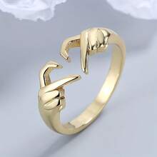 2pcs Creative Versatile Heart Rings - Random Color - 3D Openable Design - Minimalist Alloy Finger Rings - Unique Design Sense High-End Rings - Suitable For Gifting To Mothers And Loved Ones - Mother's Day Jewelry Rings - Multicolor - View 4