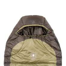 Coleman North Rim - Saco de Dormir Grande y Alto de 17.8 °C 17.8 °C Saco de Dormir para Momia para Clima frío para Adultos Cierre sin Cierre con Capucha Ajustable para Calidez y ventilación - Verde - Ver 2