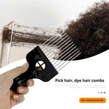 Bộ lược chải tóc xoắn 2 trong 1 cải tiến gồm lược mút xốp và lược kim loại, phù hợp cho nam và nữ có tóc xoăn, lược chải tóc kiểu châu Phi (2 món) - Nhiều màu - Xem 6