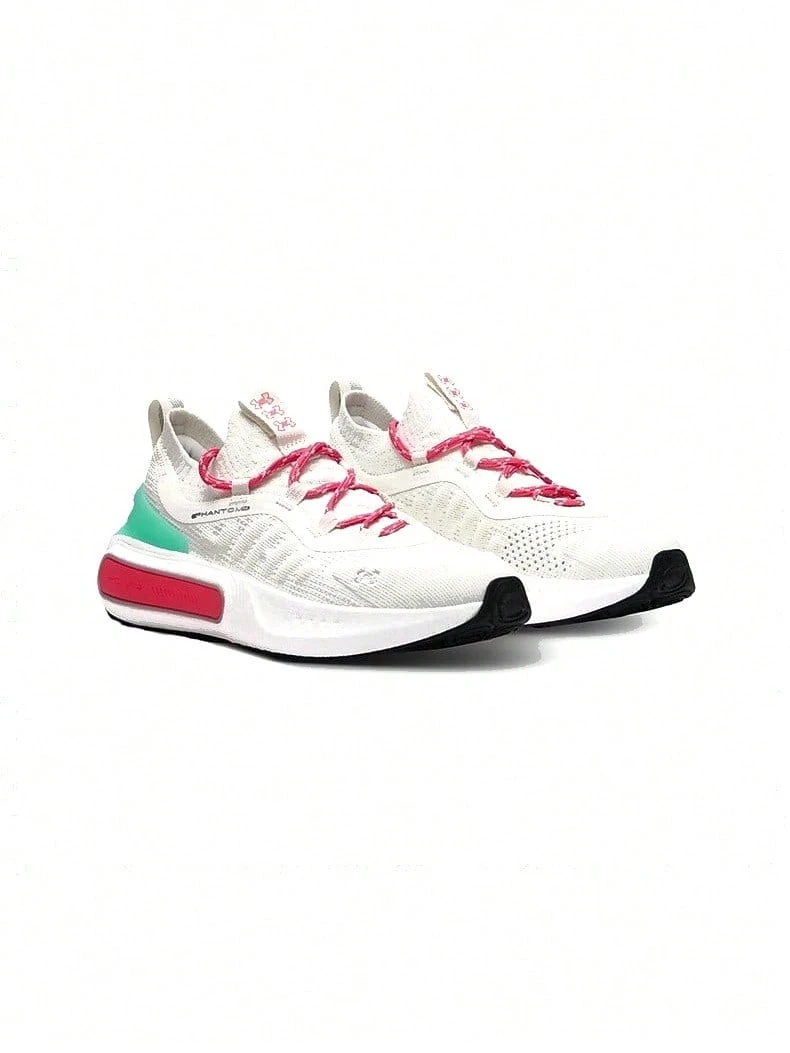 Under Armour Women's New Phatom4 HOVR Fitness Training Casual Sports Running Shoes - Beige/Pink/Green - View 1