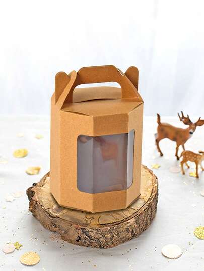 10 pièces/1 pièce Boîte cadeau octogonale en papier kraft avec fenêtre PVC transparente, boîte cadeau surprise en papier kraft, boîte octogonale d'affichage créatif visible pour la cuisson de pâtisseries, les cadeaux de mariage d'été, les cadeaux d'anniversaire, les cadeaux souvenirs, les bouquets de fleurs, convient pour la fête des mères, les cadeaux de mariage, la fête des pères, les fêtes d'anniversaire, la rentrée scolaire, Noël, les fêtes quotidiennes et les vacances