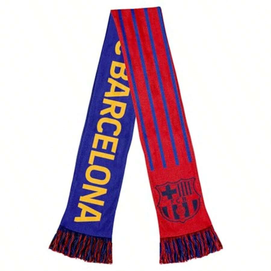 Icon Sports - Bufanda de fútbol oficial del FC Barcelona unisex para adultos - como en la foto - Ver 1