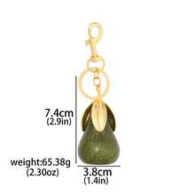 Llavero creativo con forma de pera, accesorio de bolso con tema de fruta, colgante, accesorio para mochila, anillo de llave - un regalo de joyería para amigos - Multicolor - Ver 17