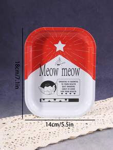 1pc Miaomiao Pattern Rolling Tray, Excellent Cigarette Rolling Tool, Ideal Holiday Gift - Print - View 7
