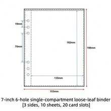 10pcs A5 6-Ring Loose Leaf Refill Pages, High Quality 4-Slot/2-Slot/1-Slot Card Holder Sleeves, 2.5"X3.5" Double-Sided 6-Ring Binder Pockets, A5 Plastic Card Sleeves, Suitable For Idol Photo Cards, Postcards, Trading Cards, Photos, Campus Cards, Access Cards, Office Stationery, Planner, School Supplies, Back To School - A5 - View 10