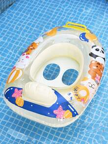 1 chiếc phao bơi trẻ em, phao ngồi hình dễ thương, phao bơi cho trẻ em, phao bơi hình ô tô/thuyền, phao bơi dưới cánh tay cho trẻ em, phao bơi mùa hè hình gấu trúc có tay cầm - Nhiều màu - Xem 3