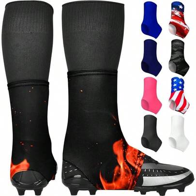 Spats Cleat Covers For Baseball Soccer Hockey Keep Laces Tied Clean 100 Neoprene Black White Lightweight Durable Fit All Sizes