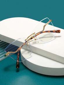 Kính mắt mèo không gọng, đơn giản, unisex với càng kính lò xo kim loại. - A - Xem 7