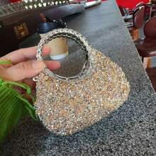 Mini Golden Pink Evening Bag Purses And Handbags Luxury Designer Shoulder Bags Diamond Party Wedding Acrylic Shiny Clutch Purse - Orange - View 11