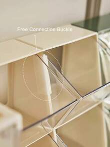 2-Tier Stackable Drawers Organizer Box, Transparent Front-Open Design, Dual-Use For Tabletop Or Wall-Mount, Suitable For Cosmetics, Skincare, Nail Art, Jewelry, Lipstick, Eyeshadow, Makeup Brushes, Lamps, Multi-Color Options, Space-Saving Vanity, Bathroom, Bedroom, Office Desk Organizer, Modular Snap-Together Design, Also For Coffee, Tea Storage - Multicolor - View 5