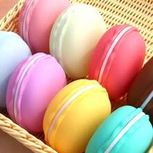 Hộp đựng trang sức hình bánh Macaron, hộp đựng phụ kiện vòng cổ và bông tai di động, hộp đựng đồ trang sức bằng nhựa cỡ lớn sáng tạo. - Nhiều màu - Xem 5