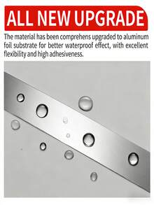 1 Roll Aluminum Foil Tape, 50u Thickness, 20m Length, 5cm Width, Perfect For Insulation, Repair, And Industrial Use - Width 50mm - View 5