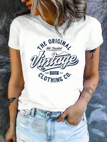 1 pcsCamiseta de manga corta "No te enojes", ropa casual y linda para mujer180g 100% Cotton - Blanco - Ver 5