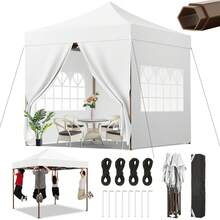 10x10 Up Canopy Tent Heavy Duty With 4 Sidewall, Outdoor Gazebo - 1 - View 7