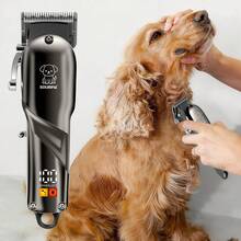 1个宠物电动理发器，电动剃毛器，带液晶显示屏的宠物美容修剪器，适用于犬猫 - 查看 11