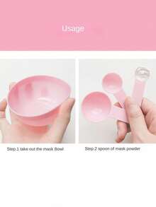 9pcs/Set Face Mask Bowl Kit, DIY Beauty Tools With Silicone Mask Spoon & Spray Bottle - Pink - View 8