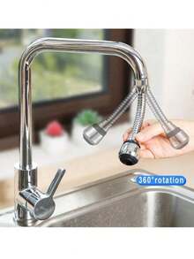2pcs 360° Rotating Faucet Aerator, Dual-Mode High Pressure Water Saving Faucet Extension, Plastic Anti-Splash Faucet Sprayer Head Attachment, No Electricity Needed, Bathroom Accessory - A - View 4