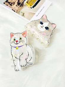 1个可爱亚克力猫耳发夹，萌趣卡通发饰，适合日常佩戴，猫奴必备，超萌动物爪发夹，夏季沙滩发夹，度假发饰 - 彩色 - 查看 9
