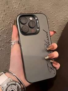 时尚字母图案设计手机壳，适用于 17 Pro Max/17 Pro、17、16、15、14、13、12、11 Pro Max、X、XR、XS Max、8、7 Plus，带防震磨砂后盖。 - 彩色 - 查看 3