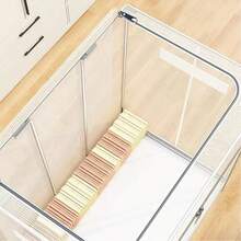 大容量床上用品收納袋，透明大容量衣物收納袋，防塵防潮，可折疊附蓋高容量收納盒，適用於存放衣物、毯子和床上用品，也適用於玩具 - 白色 - 查看 4