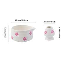 Bộ ấm pha trà Matcha kiểu Nhật bằng gốm sứ (1 món/2 món/5 món), bao gồm bát trà Matcha có vòi, rây lọc Matcha bằng thép không gỉ, dụng cụ đánh trà bằng tre tự nhiên, giá đỡ dụng cụ đánh trà và muỗng múc trà bằng tre. Món quà lý tưởng cho người yêu thích Matcha. - Nhiều màu - Xem 13