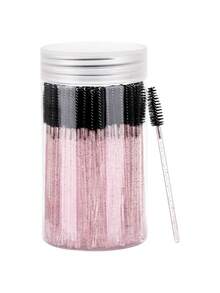 Bộ 200/100/50/10 cọ chuốt mi, cọ chuốt mascara (kèm hộp đựng), cọ kẻ lông mày dùng một lần, cọ nối mi, cọ kẻ lông mày, cọ dầu thầu dầu (dạng bột pha lê) - màu đen - Xem 11
