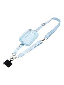 1个时尚防盗可调节斜挎包，带零钱包和腕带，可拆卸搭扣旅行收纳包，轻巧设计，适合存放手机壳和日常使用 - 彩色 - 查看 8