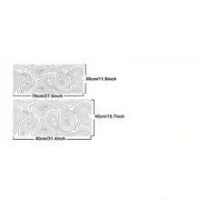 Large HD Modern Line Art Desk Mat & Gaming Mouse Pad - Non-Slip Rubber Base, Rectangular Computer Desk Compatible For Office, Home, PC, Laptop - Abstract //// Line Drawing - Mouse Pad - View 4