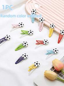 10 Pieces / 5 Pieces / 1 Piece Of Colorful Football Hair Clips For The World Cup, BB Hair Clips For Sports, Side Hair Clips For Girls' Accessories, Party Decoration, Party Decoration, Party, Football BB Clips, Sports Hair Clips, Colorful Football Head Clips, For Daily Hairstyle Fixation, Birthday Gift, Versatile Headwear For Sports And Parties. - A - View 8