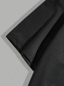 Camiseta De Manga Corta Con Estampado De Patrón De Araña Para Hombre, Perfecta Para El Verano - Negro - Ver 4
