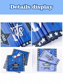 1pc Blue Black Graduation Party Table Runner, Graduation Decoration Tablecloth, Table Flag, Table Cloth, 2026 Graduation Party Decoration, Graduation Party Supplies, 2026 Graduation Gifts, Party Favors, Photo Props, Graduation Decoration For Home, Kitchen Decoration Table Cover - Blue and Black - View 8