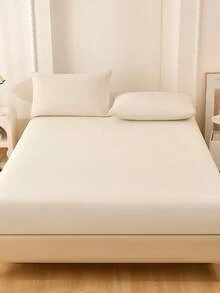 Camel Brushed Soft & Comfortable 3 PiecesBedsheet Set - Apricot - View 3