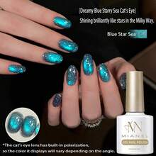 Sơn móng tay gel MIANEL Constellation Temple Cat Eye, màu xanh dương & tím, sơn gel UV 2026 mới, sơn móng tay từ tính bóng cao, làm trắng móng, dụng cụ làm móng chuyên nghiệp. - Nhiều màu - Xem 6