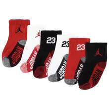 Nike Jordan 6 Pack Sock Boys' Toddler Red/Black NJ0459-R78 - 紅黑色 - 查看 2
