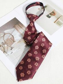 1 chiếc cà vạt nam đa năng họa tiết hoa có khóa kéo, thích hợp mặc hàng ngày. - Nhiều màu - Xem 4