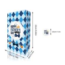 4PCS Father's Day Paper Gift Bags ,With Stickers, Dad Themed Goodie Bags, Bags For Father's Day Birthday Party Favor Gift Wrapping Supplies - LB288 - View 3