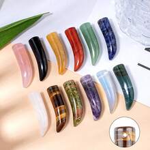 1 Piece Natural Stone Charms Crystal Agate Pendants For Jewelry Making DIY Necklace Handicrafts Accessories - 1x3.7cm - View 2