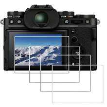 4 piezas de protector de pantalla de cámara de vidrio templado, adecuado para XT3/XT5/X-T30/X-T30II/XM5/X-E5/X100V/X100VI(XT-4) | Dureza 9H, HD, transparente, resistente a arañazos, a prueba de huellas dactilares, sin burbujas - Ver 1