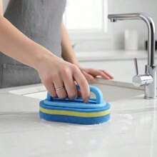 1 miếng bọt biển đa năng, bàn chải cọ nồi nhà bếp dày, bàn chải cọ bồn tắm, bàn chải lau sàn, bàn chải lau kính và tường. - cọ mút - Xem 1